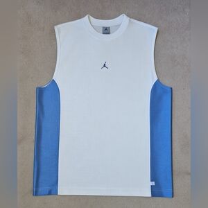 Jordan Sleeveless Tank Top - White and Carolina Blue
